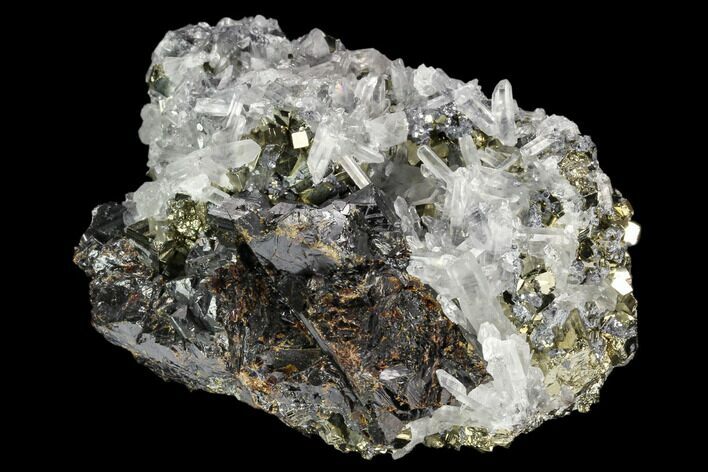 Quartz, Sphalerite and Pyrite - Peru #124449